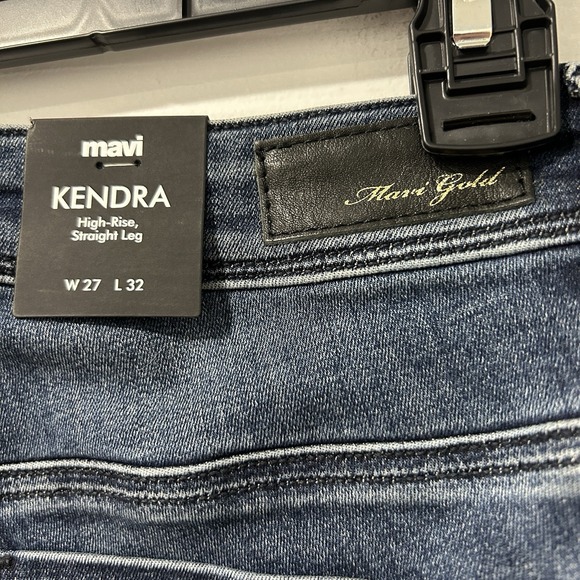 Mavi Gold Women's Size W27/L32 Kendra High Rise Straight Leg Dark Wash Jeans NWT - Picture 7 of 13
